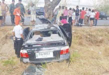 สาวใหญ่ขับรถชนต้นไม้ แม่ลูกดับ 3