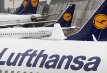 สายการบินลุฟต์ฮันซาของเยอรมนีจะยกเลิกเที่ยวบิน 895 เที่ยวในวันนี้