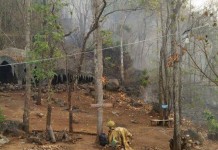 ไฟป่าลามวัดดังลำปาง ได้รับความเสียหาย