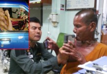 จับ”พระ”ดื่มเหล้าเข้าพรรษา เมาได้ที่ควงมีดถือปืนอาละวาดข่มขู่ชาวบ้าน