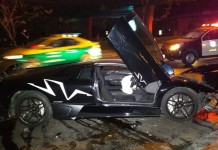 ชนยับ เพื่อนยืมรถลัมโบร์กีนีเสี่ยอสังหาฯนามสกุลดัง ชิ่งส์ชนยับจยย.-ต้นไม้เจ็บ4